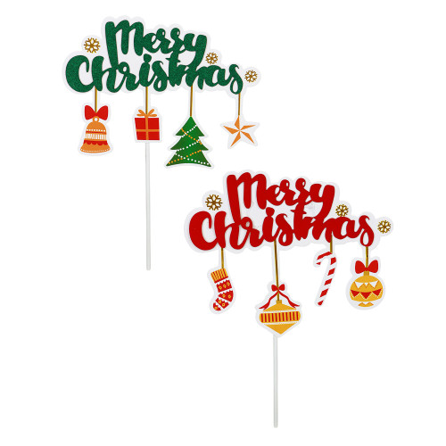 СНОУ БУМ Декор для праздничного стола MERRY CHRISTMAS, бумага, 2 цвета
