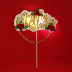 СНОУ БУМ Декор для праздничного стола, с подсветкой MERRY CHRISTMAS 2, бумага, пластик, металл
