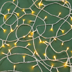 Гирлянда уличная вьюн 30 м BY, 300 LED ламп, свечение шампань, ПВХ прозрачный, 8 режимов, коннект, 220В (24В), IP54