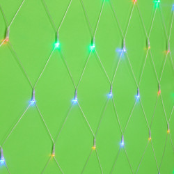 Гирлянда уличная сетка 2x2 м СНОУ БУМ, 224 LED ламп, свечение мульти, ПВХ прозрачный, 8 режимов, коннектор, 220В