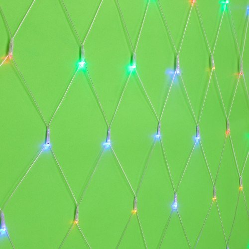Гирлянда уличная сетка 2x2 м СНОУ БУМ, 224 LED ламп, свечение мульти, ПВХ прозрачный, 8 режимов, коннектор, 220В