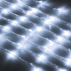 Гирлянда уличная 1,2х2 м СНОУ БУМ, 192 LED ламп, белое свечение, ПВХ прозрачный, 8 режимов, эффект водопада, 8 нитей, коннектор, 220В
