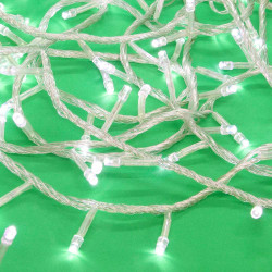 Гирлянда уличная вьюн 14 м СНОУ БУМ, 300 LED, белое свечение, ПВХ прозрачный, мерцание, коннектор, 220В