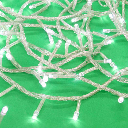 Гирлянда уличная вьюн 14 м СНОУ БУМ, 300 LED, белое свечение, ПВХ прозрачный, мерцание, коннектор, 220В