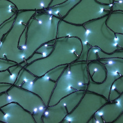 Гирлянда уличная вьюн 20 м BY, 600 LED ламп, постоянное белое свечение, ПВХ зеленый, коннект, 220В (24В), IP54