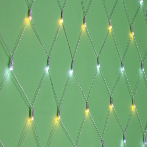 Гирлянда уличная сетка 1,6x1,6 м СНОУ БУМ, 144 LED ламп, свечение белым и шампань, ПВХ прозрачный, 8 режимов, эффект водопада, 220В