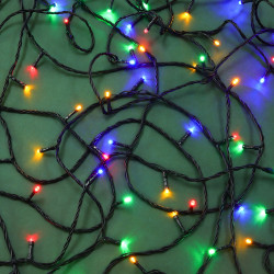 Гирлянда уличная вьюн 20 м BY, 160 LED ламп, свечение мульти, ПВХ зеленый, 8 режимов, коннект, 220В, IP54