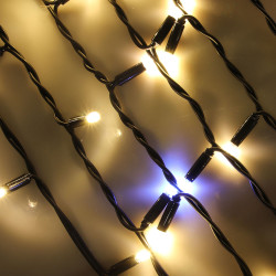 Гирлянда уличная бахрома 3х0,5 м BY, 100 LED ламп, свечение шампань, мерцание, ПВХ черный, коннектор, 220В