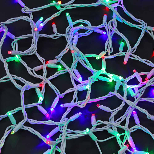 Гирлянда уличная вьюн 10 м BY, 100 LED ламп, свечение RG/RB, ПВХ белый, перелив, коннектор, 220В, IP65