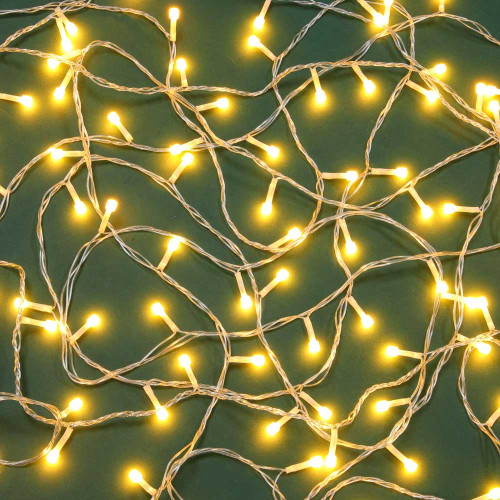 Гирлянда вьюн 10 м СНОУ БУМ, 100 LED ламп, свечение шампань, ПВХ прозрачный, 8 режимов, 220В