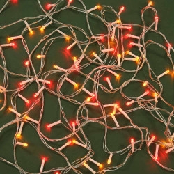 Гирлянда вьюн 9 м СНОУ БУМ, 100 LED ламп, постоянное красное и золотое свечение, ПВХ прозрачный, 220В