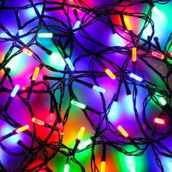 Гирлянда вьюн 9 м СНОУ БУМ, 100 LED-призма, свечение яркий мульти, ПВХ черный, 8 режимов, 220В
