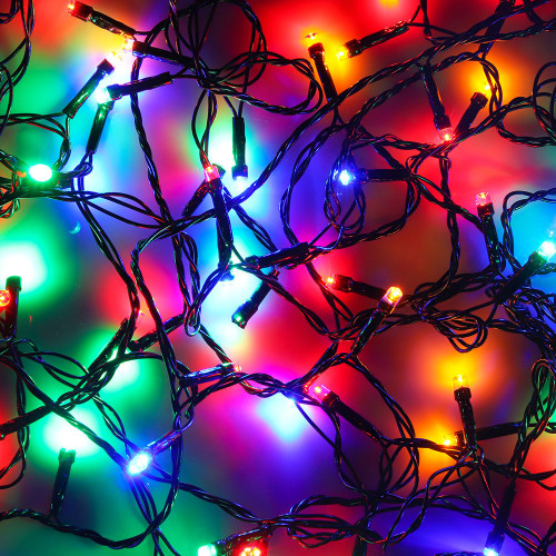 Гирлянда вьюн 9 м СНОУ БУМ, 100 LED ламп, свечение мульти, ПВХ черный, 8 режимов, 220В