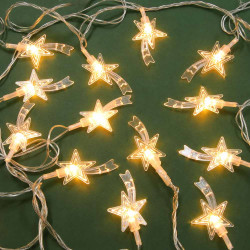 Гирлянда с насадками "Комета" 5 м СНОУ БУМ, 20 LED ламп, постоянное свечение шампань, ПВХ прозрачный, 220В