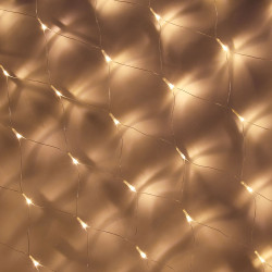 Гирлянда сетка 1,6x1,6 м СНОУ БУМ, 144 LED ламп, постоянное свечение шампань, ПВХ прозрачный, 220В
