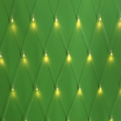 Гирлянда сетка 1,4x1,5 м СНОУ БУМ, 96 LED ламп, постоянное свечение шампань, ПВХ прозрачный, 220В