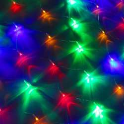 Гирлянда сетка 1,6x1,6 м СНОУ БУМ, 144 LED ламп, свечение мультицвет, ПВХ прозрачный, 8 режимов, 220В