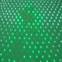 Гирлянда сетка 2,2х1,65 м СНОУ БУМ, 360 LED ламп, постоянное свечение белый/красный/зеленый, ПВХ прозрачный, 220В