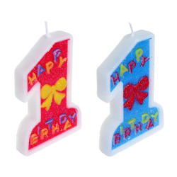 FNtastic Свеча для торта "1", 10 см, 2 цвета