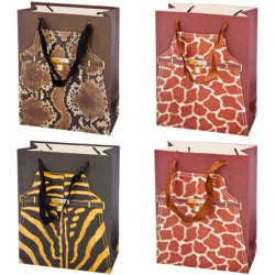 Пакет подарочный бумажный 19x24x9см, "Bag imitation", 4 дизайна, арт.514
