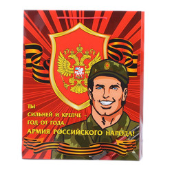 Пакет подарочный бумажный 39х31х9см, "Гордый солдат" Design GC