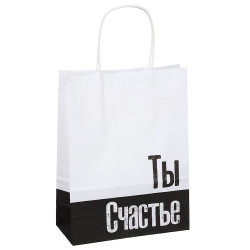 Пакет бумажный, 18х8х24 см, дизайн 1