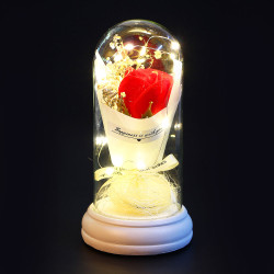 LADECOR Светильник - цветочная композиция, букет, 20 см, 3хААА, 2 цвета