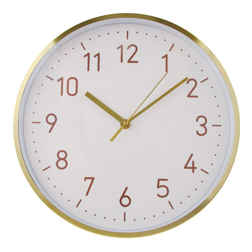 LADECOR CHRONO Часы настенные круглые, металл, d30 см, 1xAA, цвет белый, арт.06-33