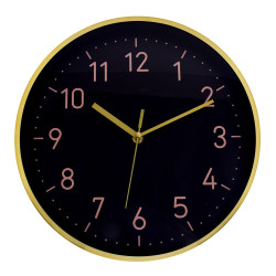 LADECOR CHRONO Часы настенные круглые, металл, d30 см, 1xAA, цвет черный, арт.06-55