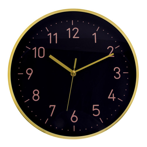 LADECOR CHRONO Часы настенные круглые, металл, d30 см, 1xAA, цвет черный, арт.06-55