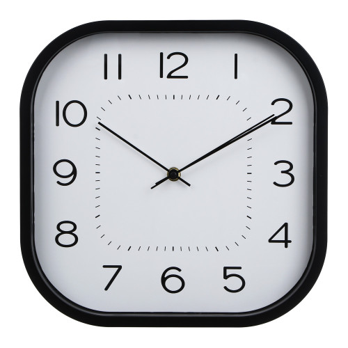 LADECOR CHRONO Часы настенные квадратные, пластик, 30x30x4,2см, 1xAA, арт.06-18