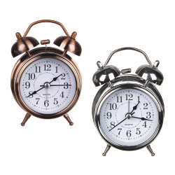 LADECOR CHRONO Будильник электронный, металл, стекло, 12х8,5х5 см, 1хАА, 2 цвета