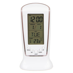 LADECOR CHRONO Будильник электронный с подсветкой, датой и температурой, ABS, 12,6х5,8х5,5см
