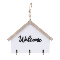 Ключница открытого типа WELCOME на 3 крючка, 17x22x3 см, МДФ