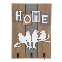 Ключница открытого типа HOME на 4 крючка, 24x17x3 см, МДФ