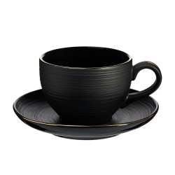 BY COLLECTION Black Line Набор чайный 2 пр., 200мл, 14см, фарфор