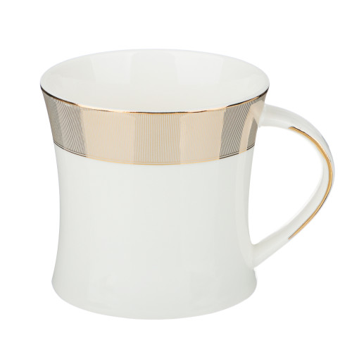 BY COLLECTION White Line Кружка, 300мл, фарфор, подарочная упаковка, арт.1