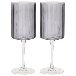 BY COLLECTION Black Line Набор бокалов для вина, 2шт., 500 мл, 8х22 см, стекло