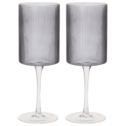 BY COLLECTION Black Line Набор бокалов для вина, 2шт., 500 мл, 8х22 см, стекло