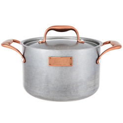 Ivlev Chef Ladoga Кастрюля 20х12,5см 3,8л, с нерж. крышкой, индукция, нерж.сталь 18/10