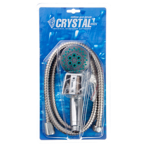 CRYSTAL mix Набор для душа, 3 режима, 150см, DF2830/DF2951/S7, блистер