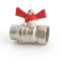 Кран шар. мод. Ит. 3/4" п/м, плн., бабочка
