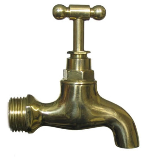 Кран водоразборный кор. излив SDB311, 1/2", полированный, латунь