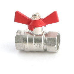 Кран шар. мод. Ит. 1/2" м/м, плн., бабочка