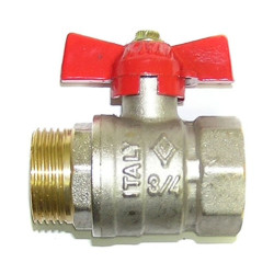 Кран шар. Bogati 3/4" п/м, плн., бабочка, латунь