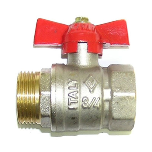 Кран шар. Bogati 3/4" п/м, плн., бабочка, латунь
