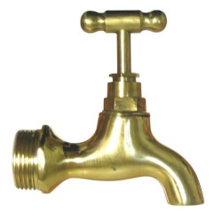 Кран водоразборный кор. нос SDB311, 3/4", полированный, латунь