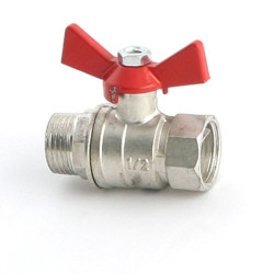 Кран шар. мод. Ит. 1/2" п/м, плн., бабочка