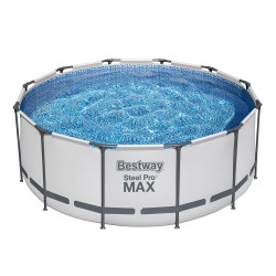 BESTWAY Бассейн каркасный, 366х122см, 10250л, фильтр-насос 58148, тент, лестница, 56420
