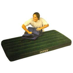 INTEX Кровать флок Prestige Downy, 99x191x22см, насос на батар, зеленый, 66967
